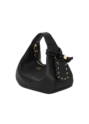 Hobo Mini Grained bag Sort A6976 Ganni 